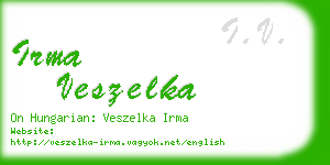 irma veszelka business card